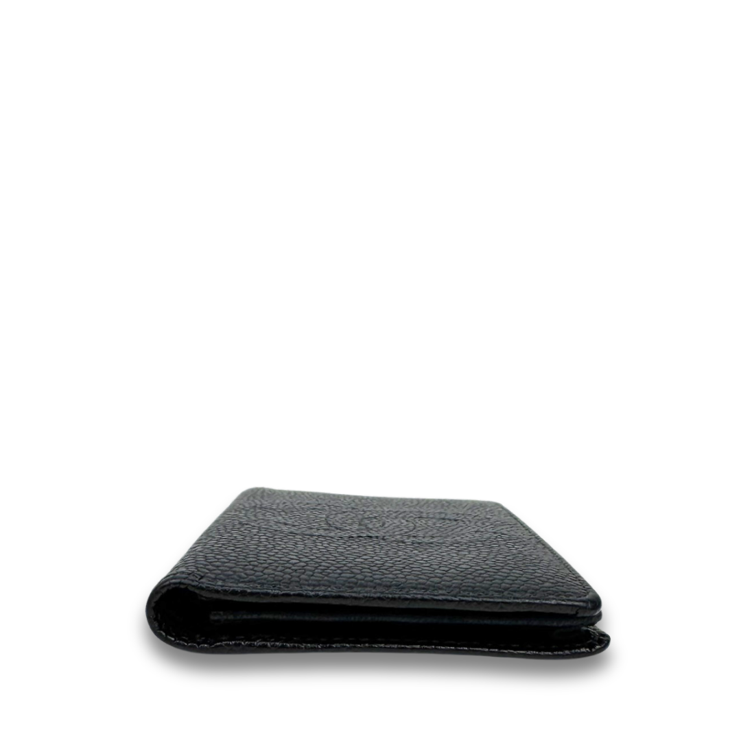 Chanel Black Caviar Timeless Bifold Card Holder