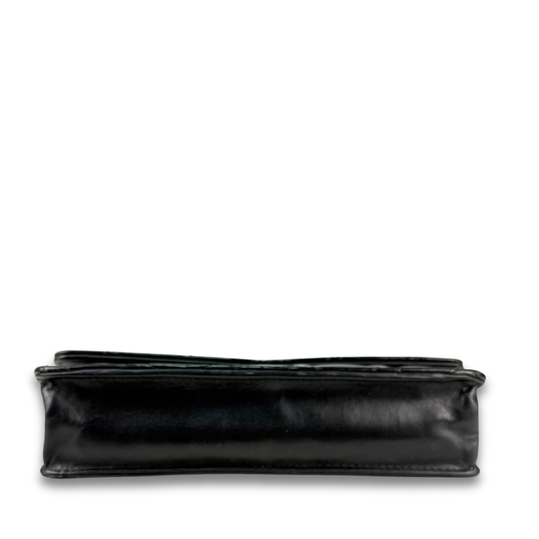 Chanel Black Patent Classic Wallet on Chain