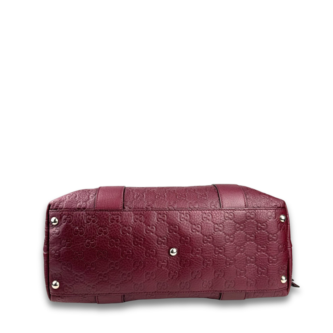 Gucci Guccissima Medium Bamboo Bar Shoulder Bag