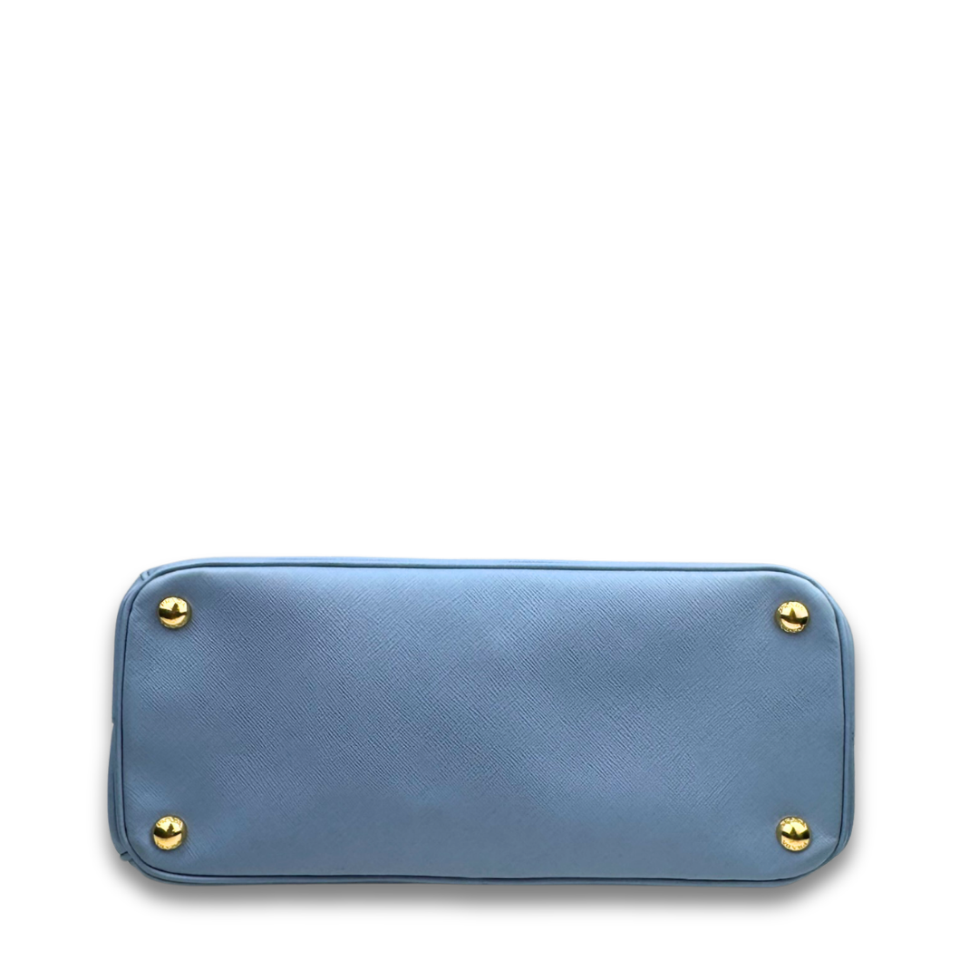 Prada Small Light Blue Double Zip Galleria