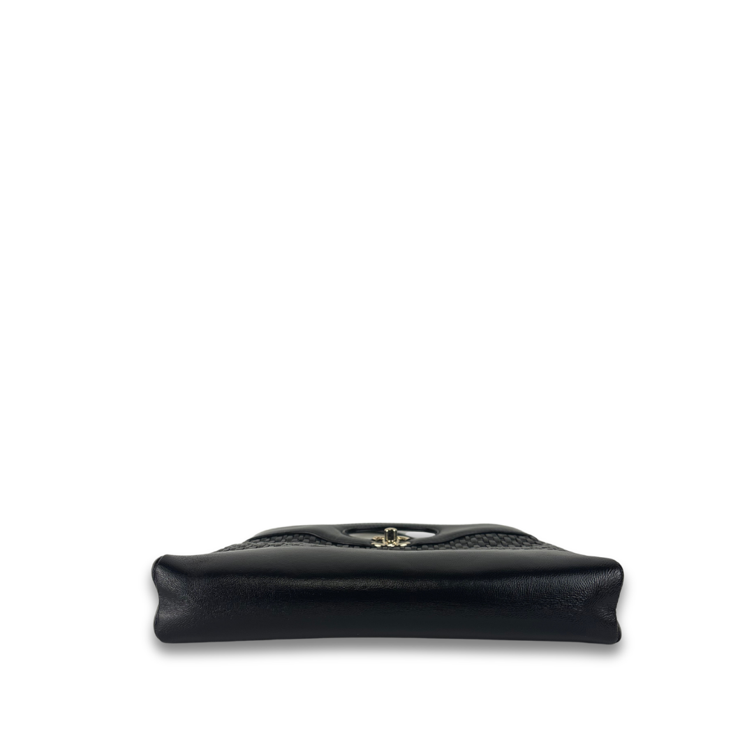 Chanel Black Woven Patent Mini 31 Shopping Bag