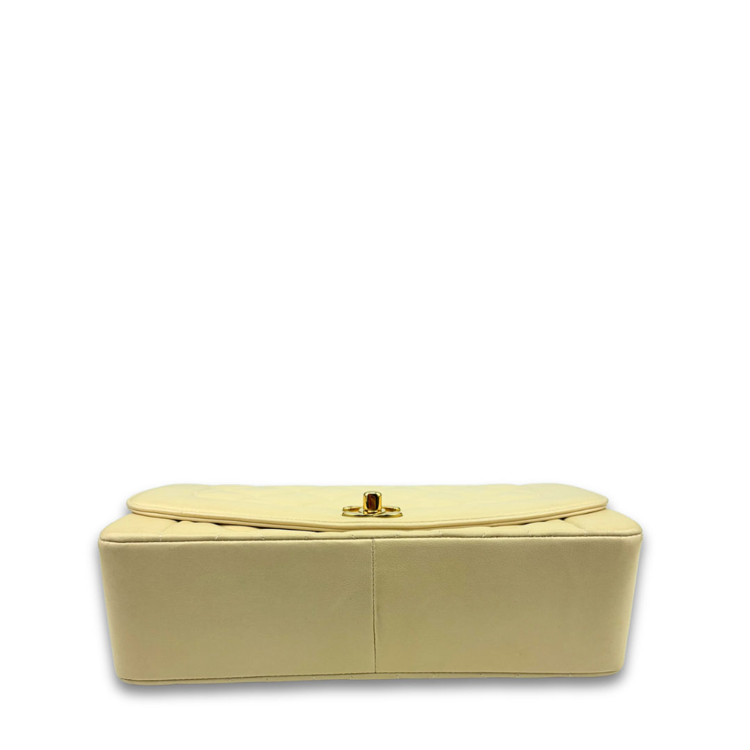 Chanel Medium Lambskin Beige Diana Single Flap