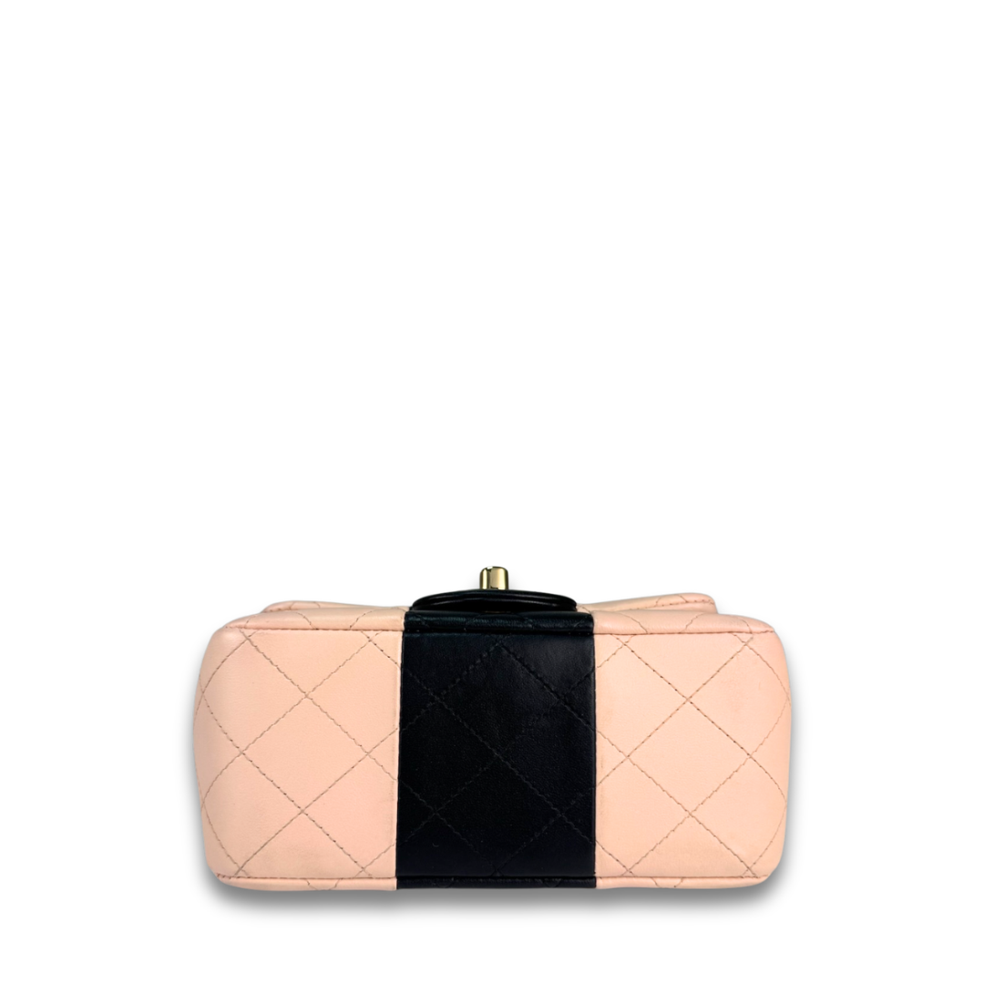 Chanel Bicolor Stripe Mini Single Flap