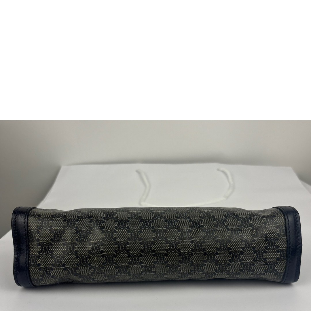Celine Vintage Blue Macadam Pouch