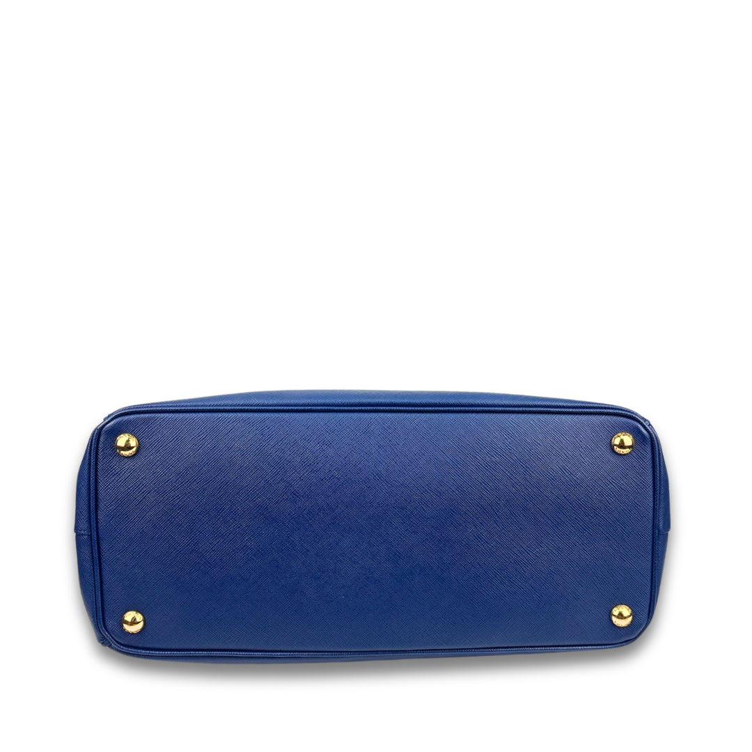 Prada Blue Medium Double Zip Galleria