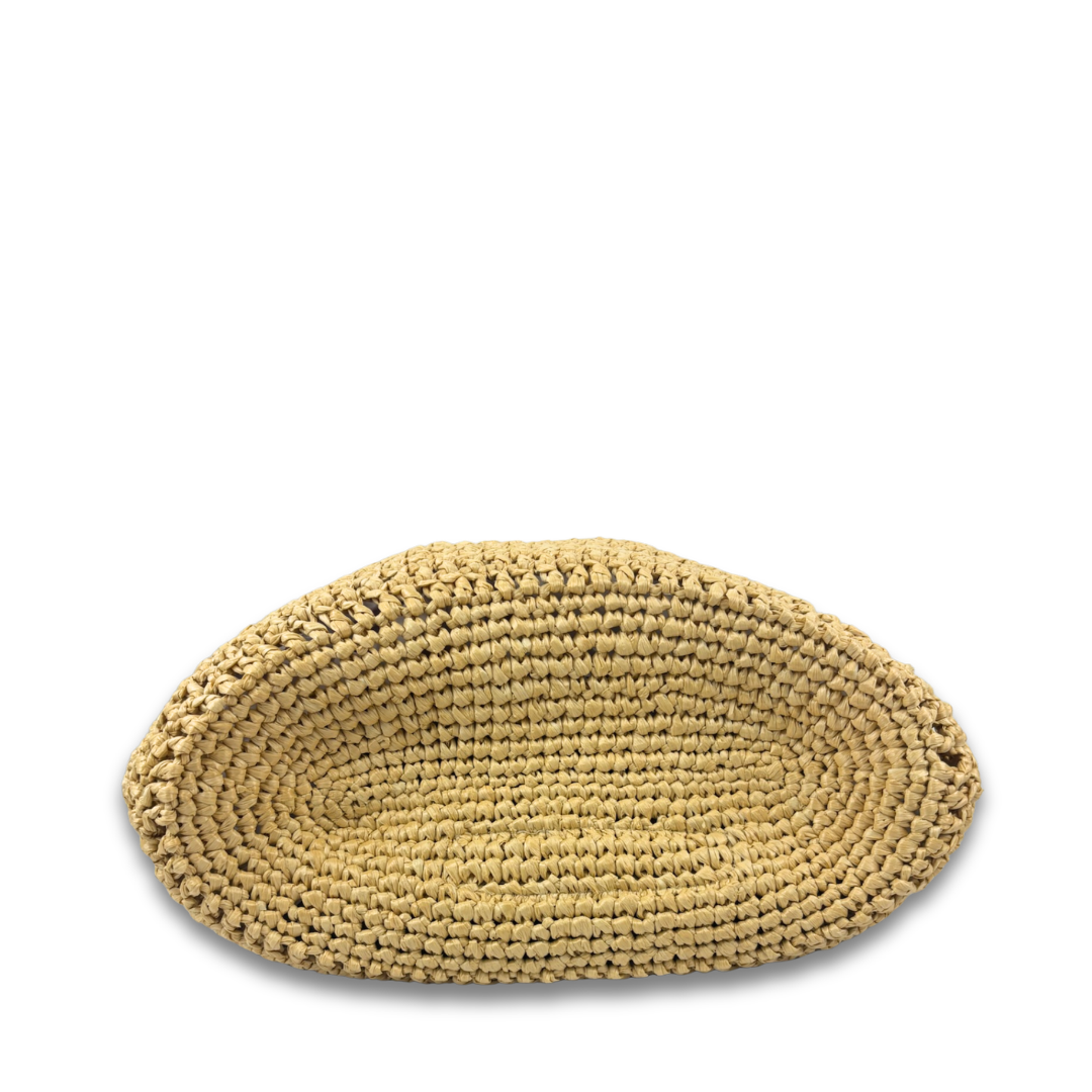 Prada Crochet Raffia Hobo Tote