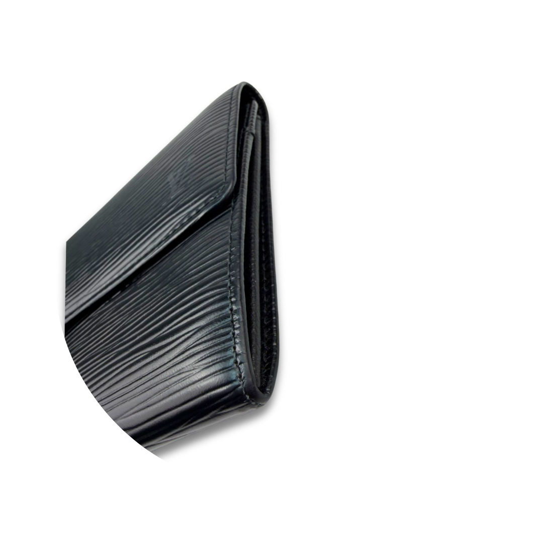 Louis Vuitton Black Epi Leather Sarah Wallet