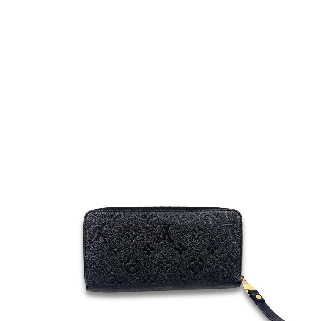 Louis Vuitton Black Empreinte Zippy Wallet