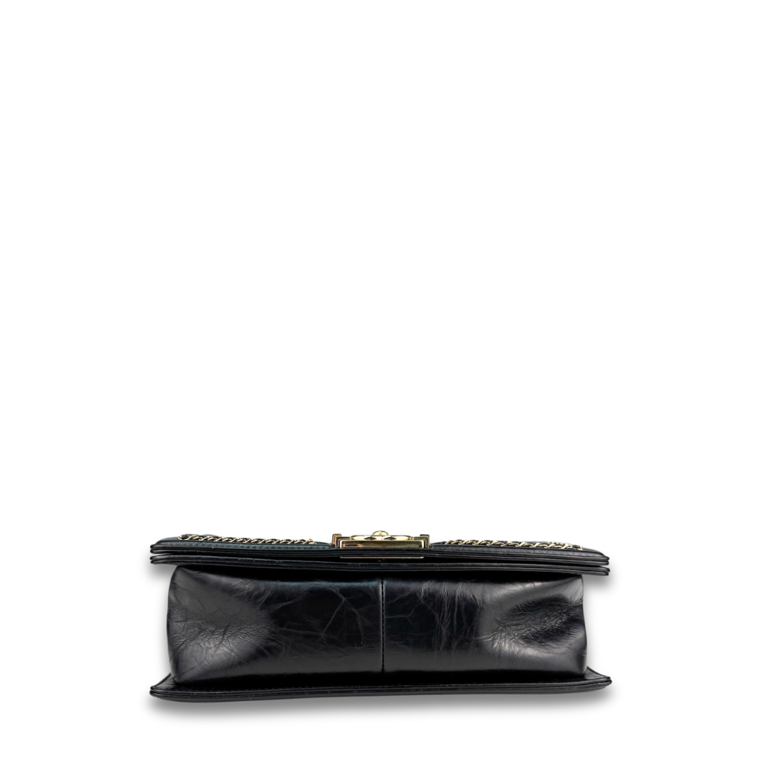 Chanel Chevron Embellished Old Medium Boy Bag