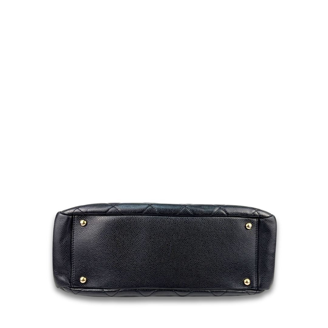 Chanel Black Caviar Small Soft Shopping Tote