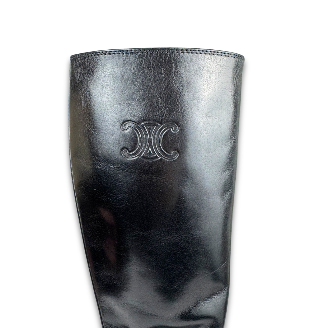Celine Lug Sole Knee High Boots - Size 37