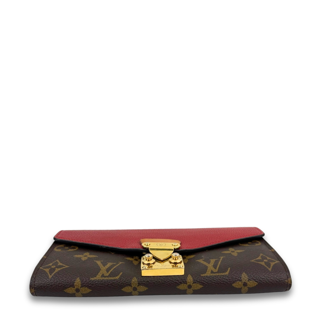 Louis Vuitton Monogram Pallas Wallet Red