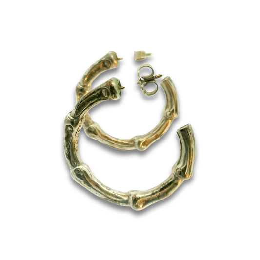 Tiffany & Co. Sterling Silver Bamboo Hoops