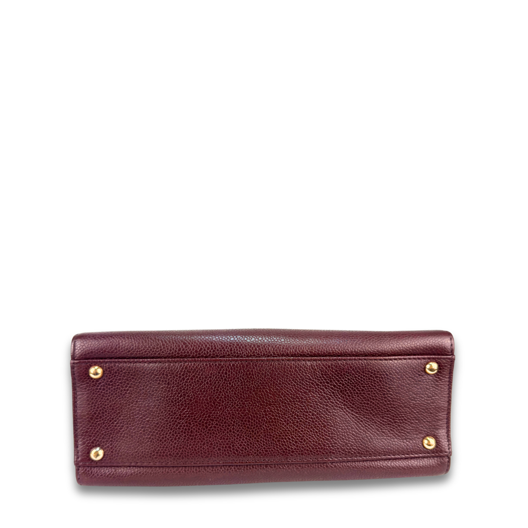 Chanel Vintage Burgundy Caviar Tote
