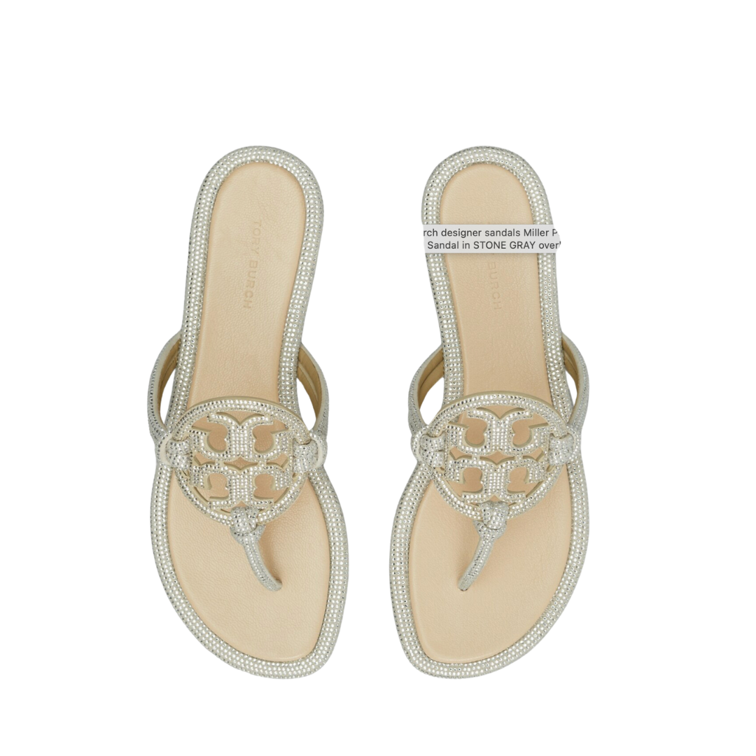 Tory Burch Miller Pave Knotted Sandals Lola Saratoga