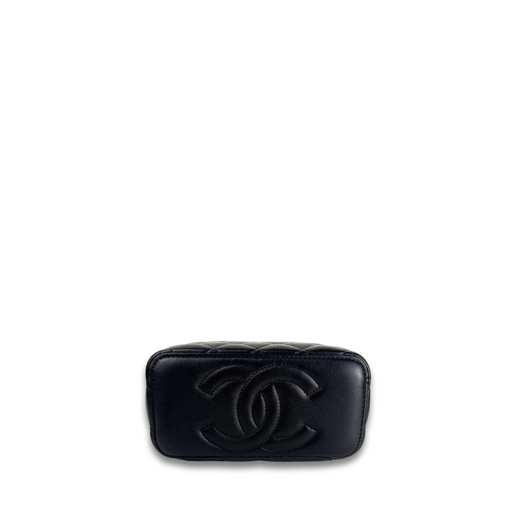 Chanel Black Top Handle Mini Vanity