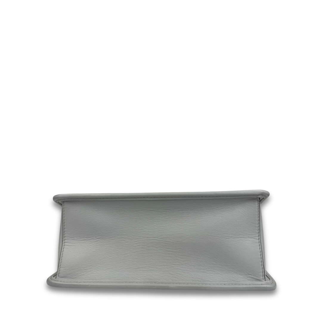 Fendi Gray Leather I F Kan Medium Shoulder Bag