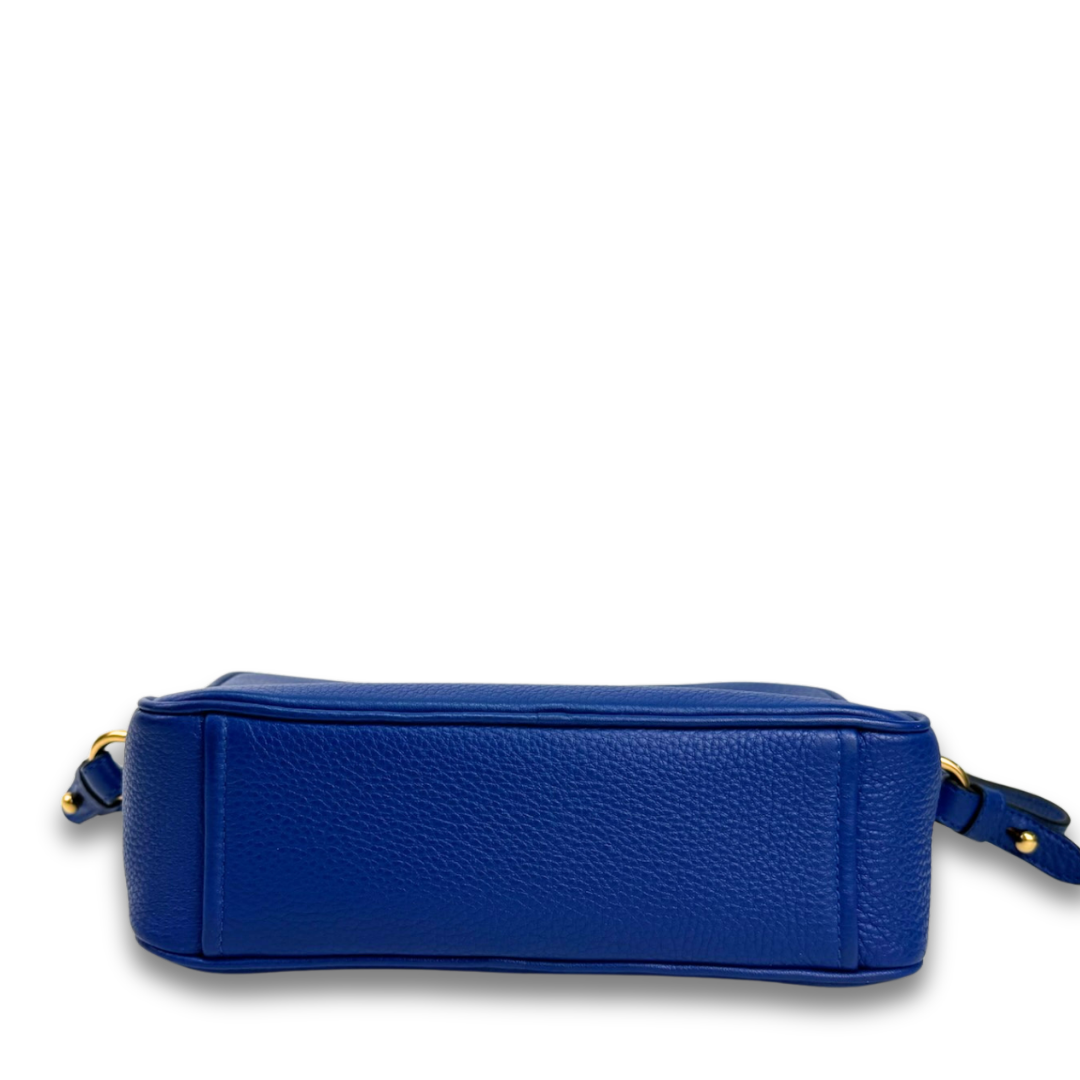 Prada Blue Vitello Camera Bag