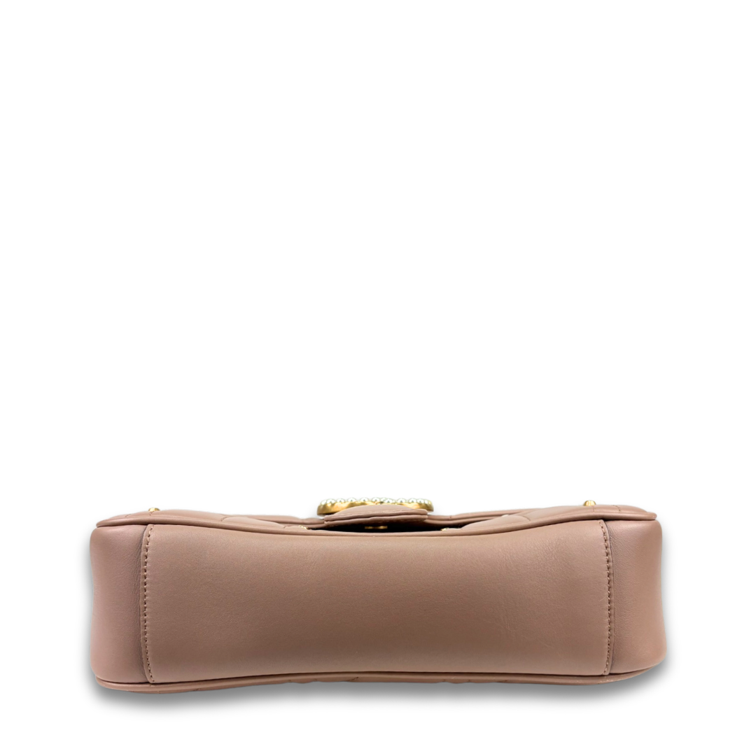 Gucci Beige Pearl Marmont Shoulder Bag