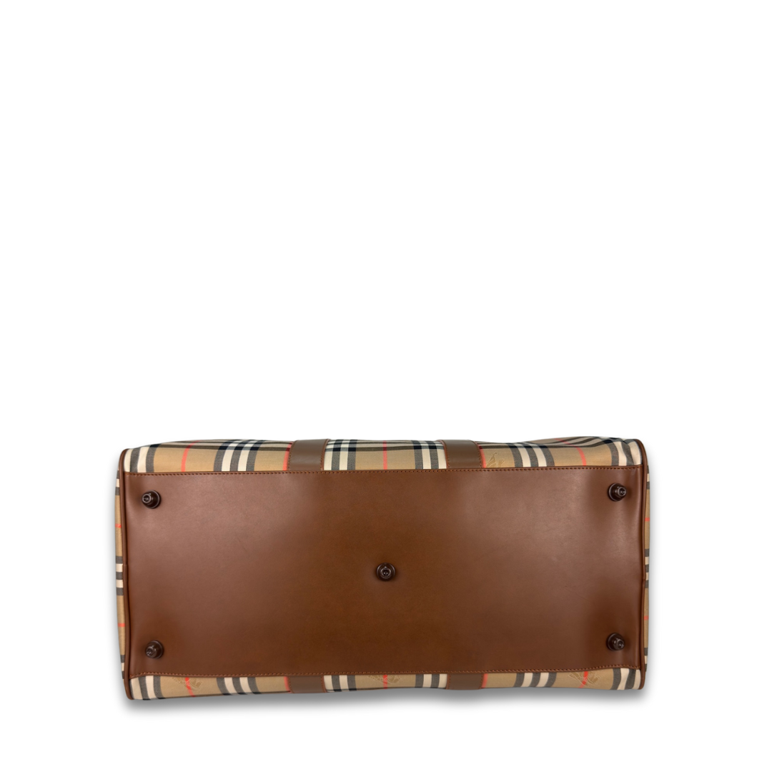 Burberry Check Travel Boston Bag