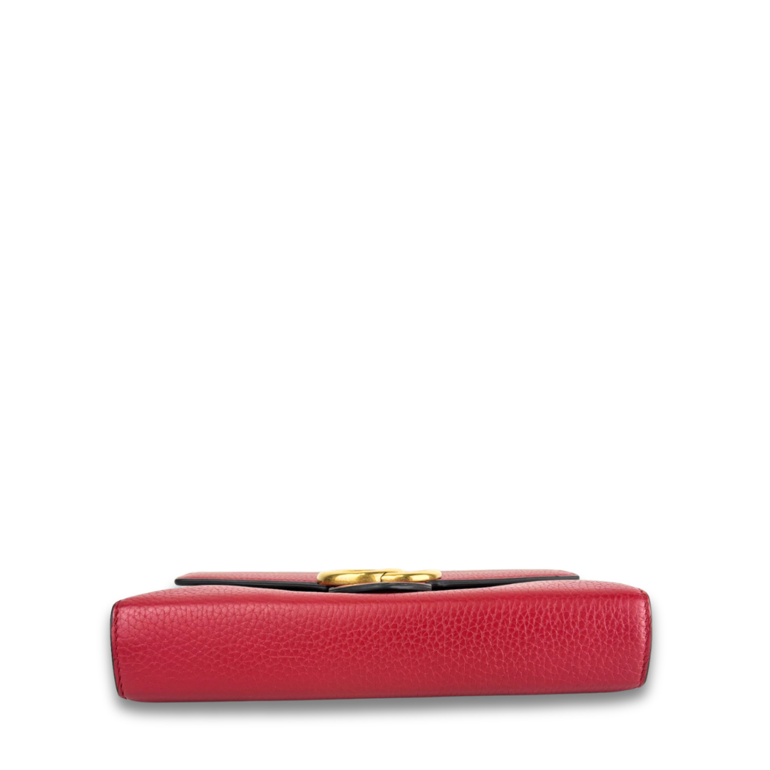 Gucci Red Marmont Mini Chain Wallet