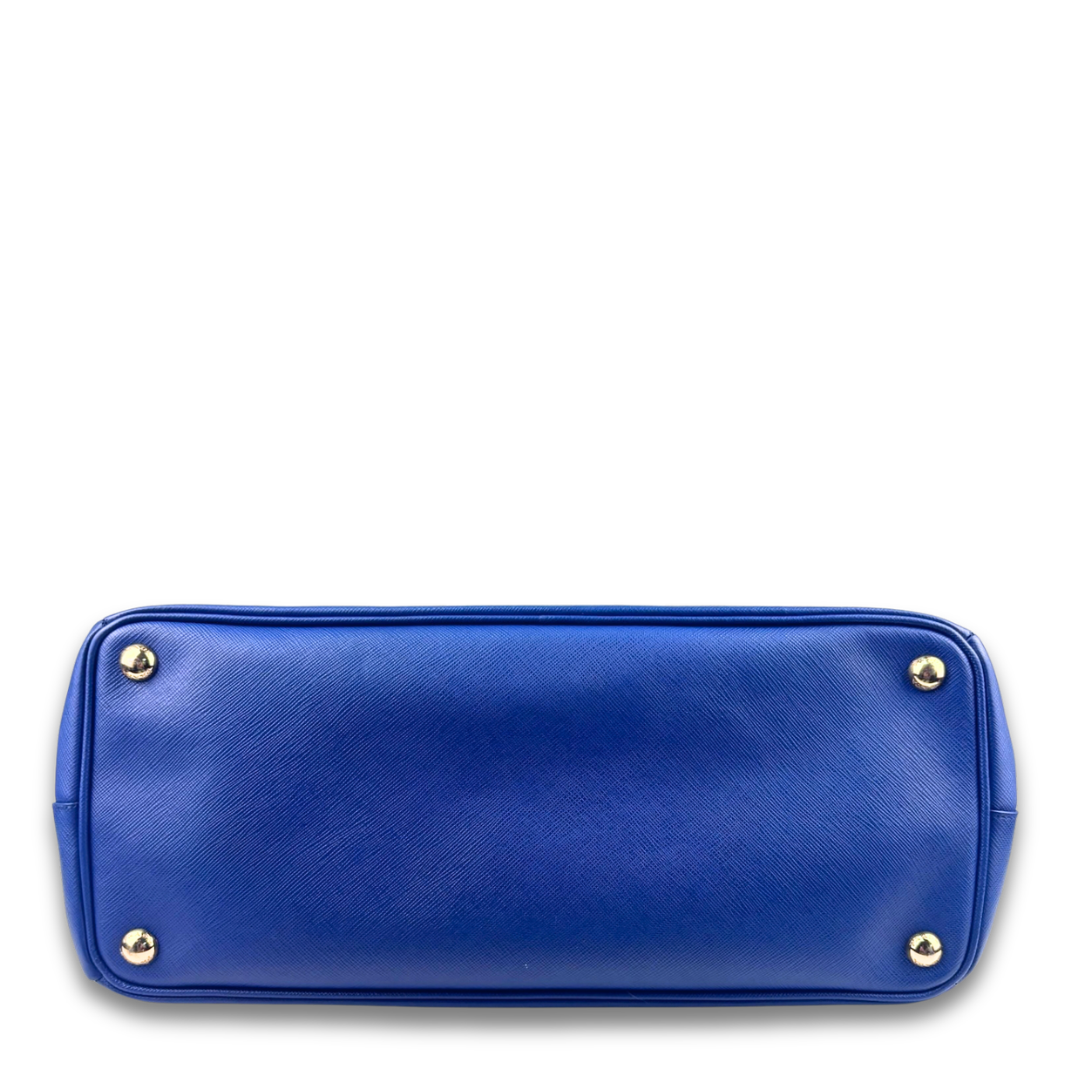 Prada Medium Blue Double Zip Galleria