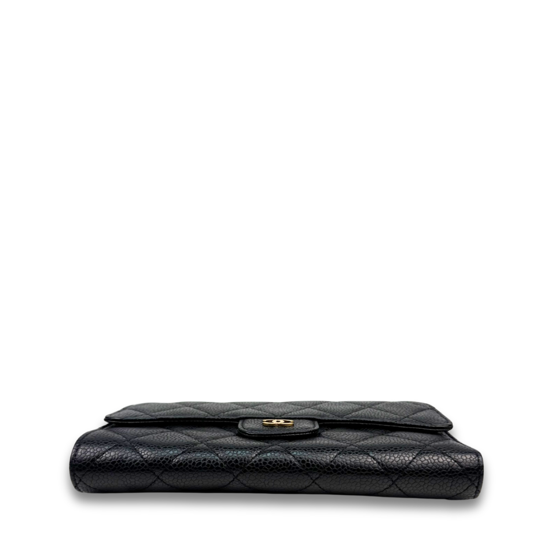 Chanel Classic Caviar Trifold Flap Wallet