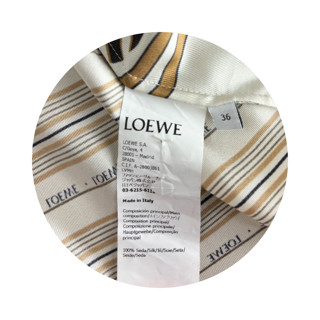 Loewe Layered Scarf Print Silk Top - Size 36 (US 4)