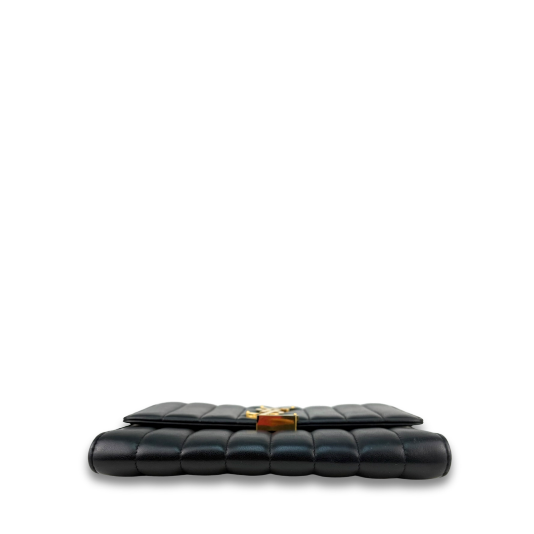 YSL Black Vicky Chain Wallet