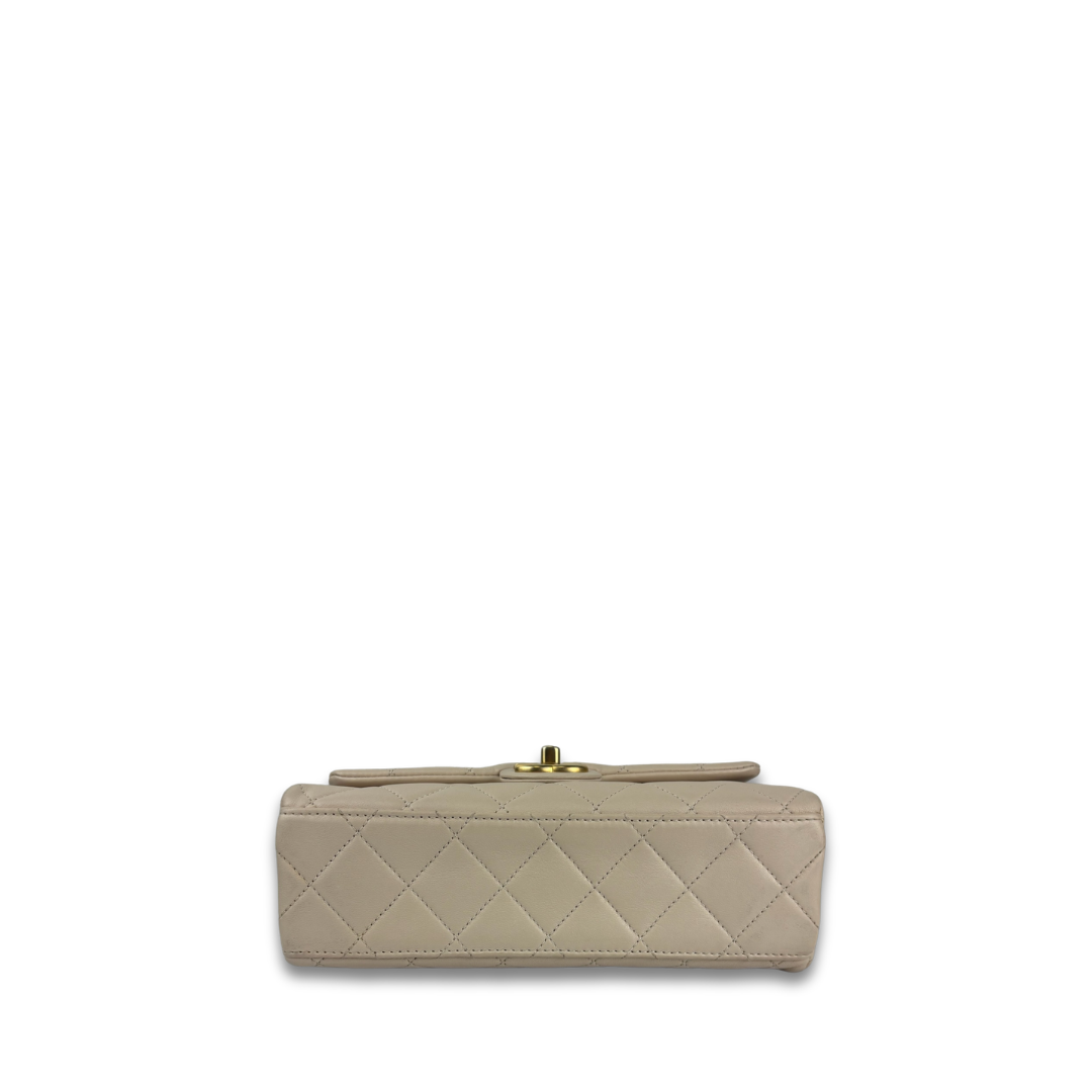 Chanel Beige Classic Square Single Flap