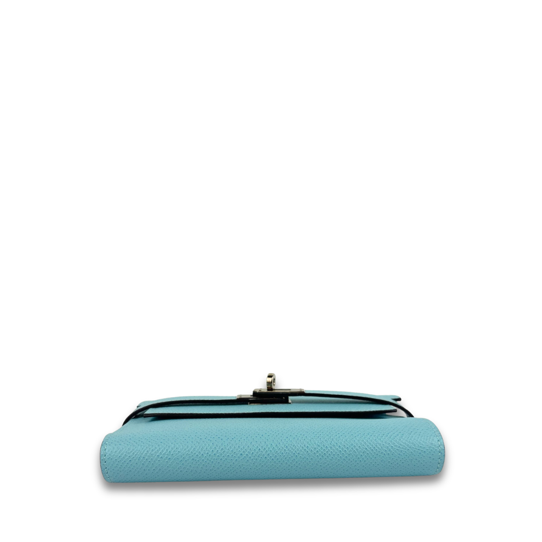 Hermès Epsom Medium Blue Kelly Wallet