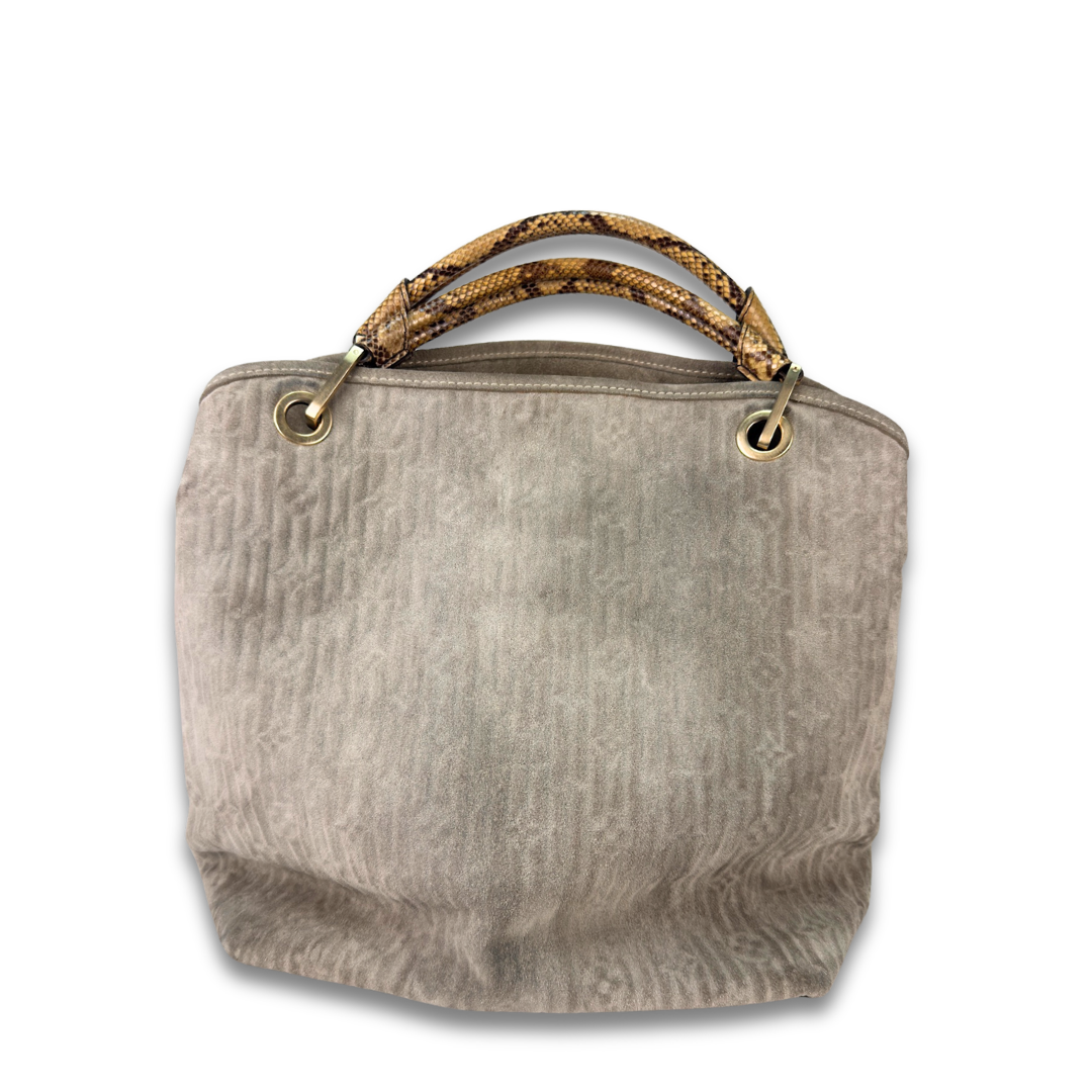 Louis Vuitton Embossed Suede Whisper GM