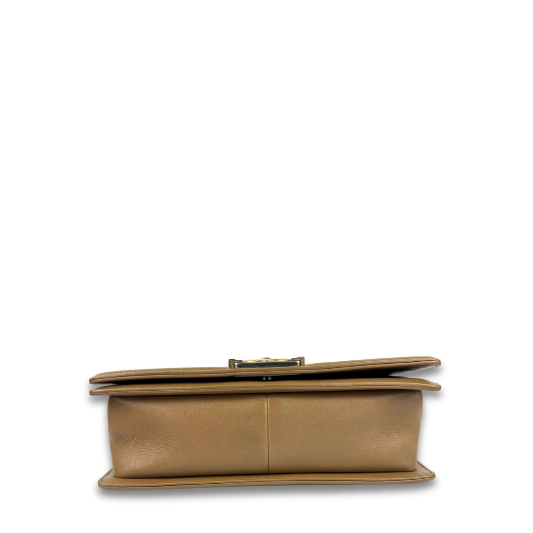Chanel Brown Stitch Medium Boy Bag