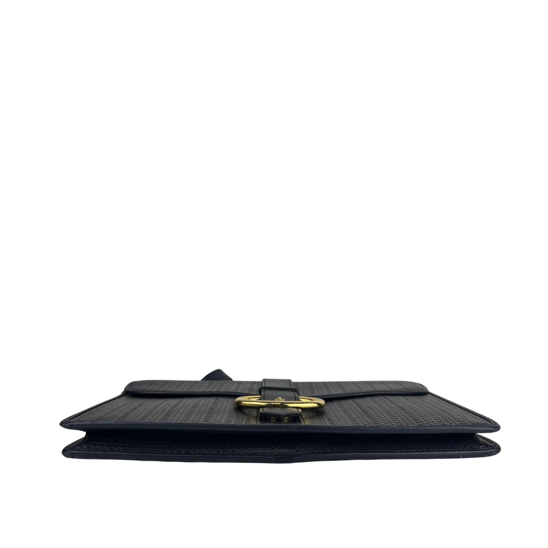 Dior Nero Rattan Embossed Clutch Crossbody