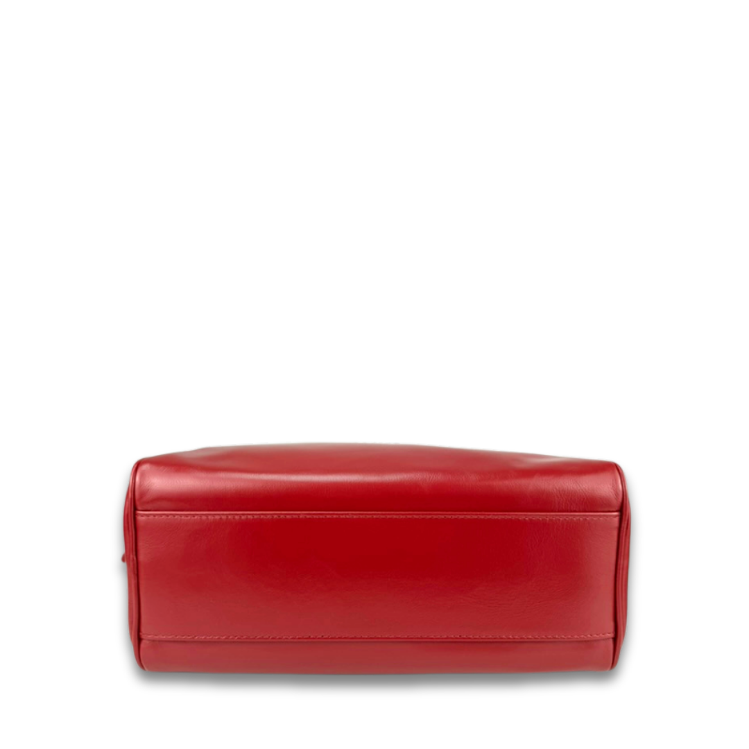 Miu Miu Red Soft Leather Top Handle Bag