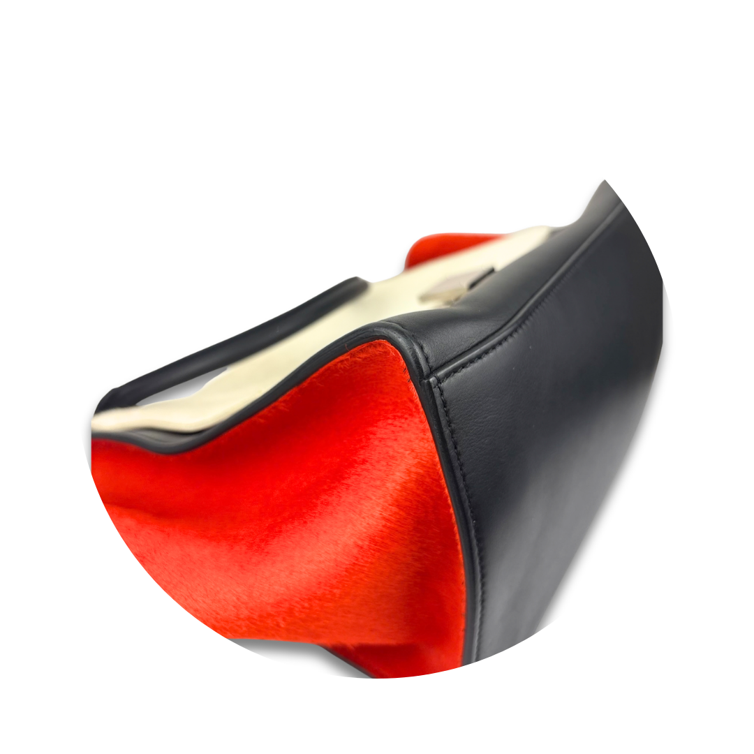 Celine Tricolor Pony Hair Trapeze Bag