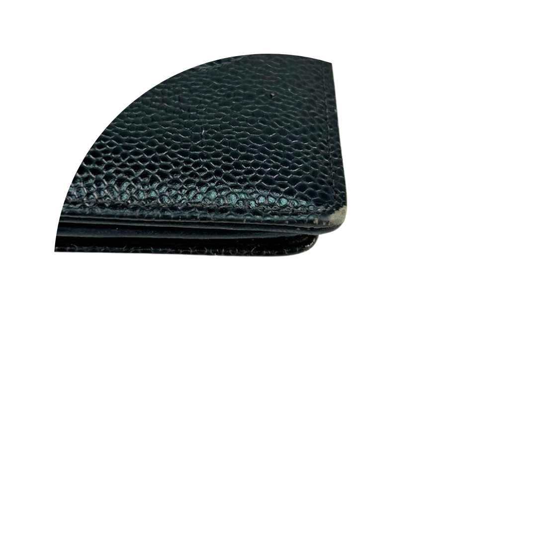 Chanel Black Caviar Timeless Bifold Card Holder