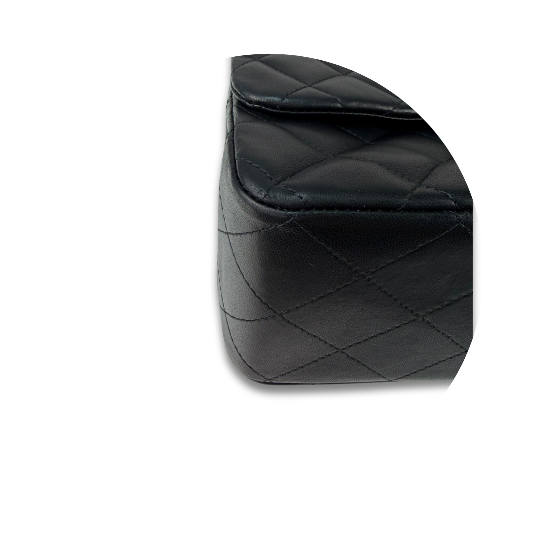 Chanel Black Lambskin Jumbo Single Flap