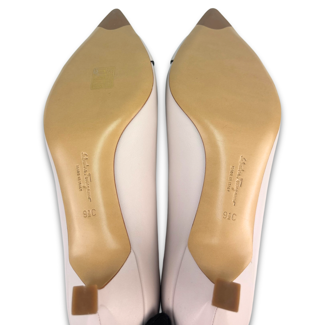 Ferragamo Vara Pointed Toe Pumps-Size 39.5