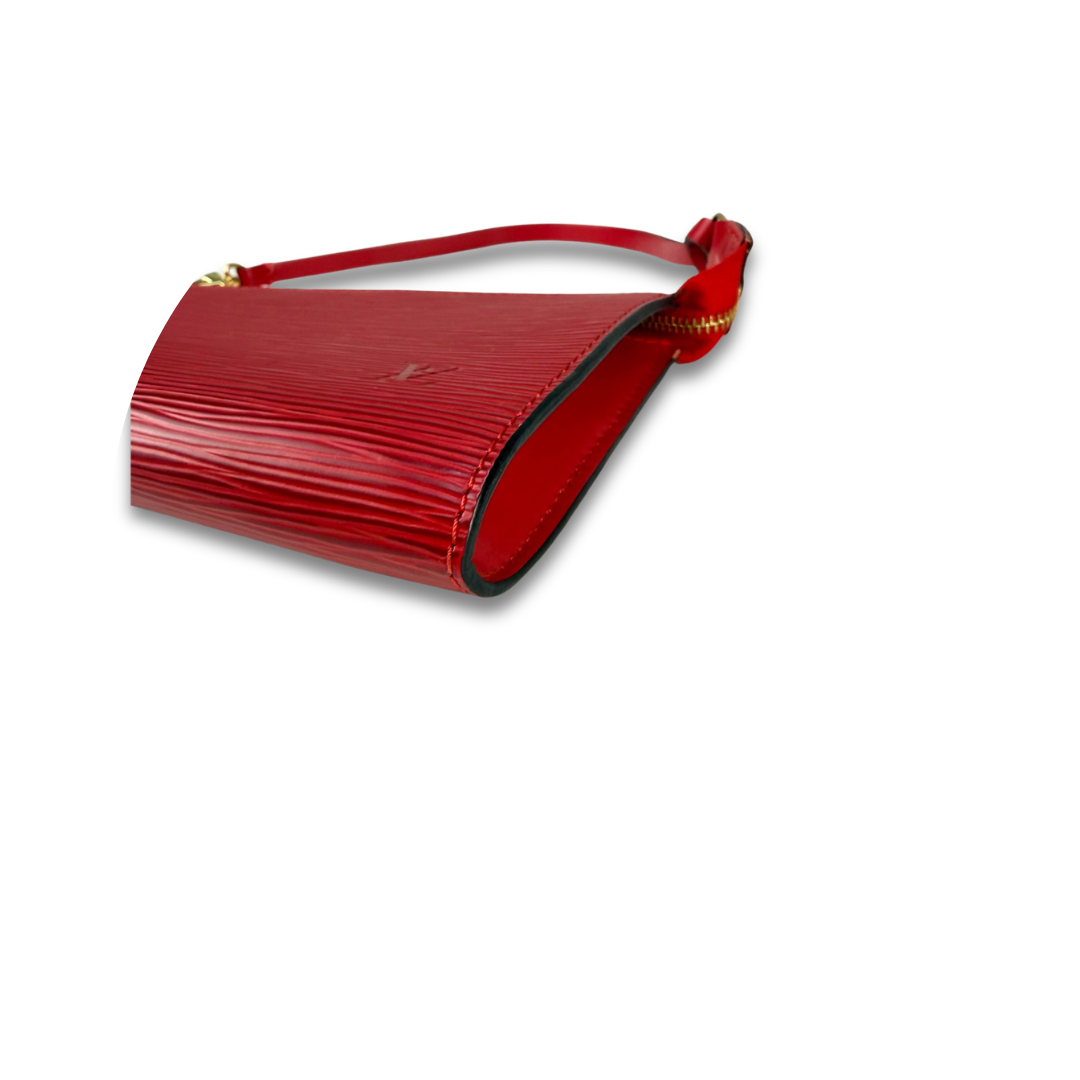 Louis Vuitton Red Epi Leather Pochette Accessories