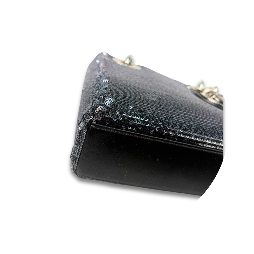 Christian Dior Sequin Mini Lady Dior Bag