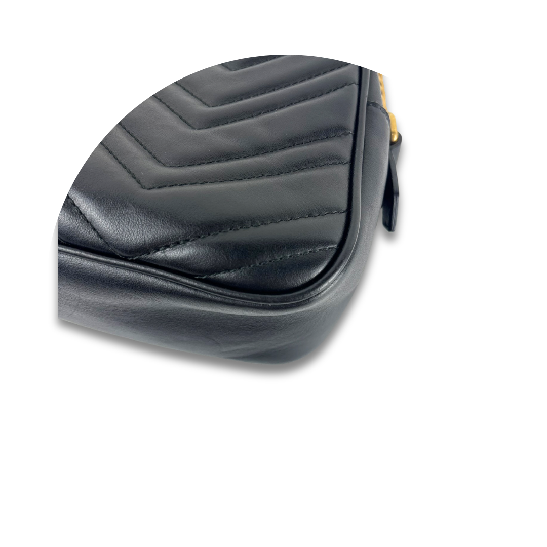 Gucci Black Marmont Camera Bag