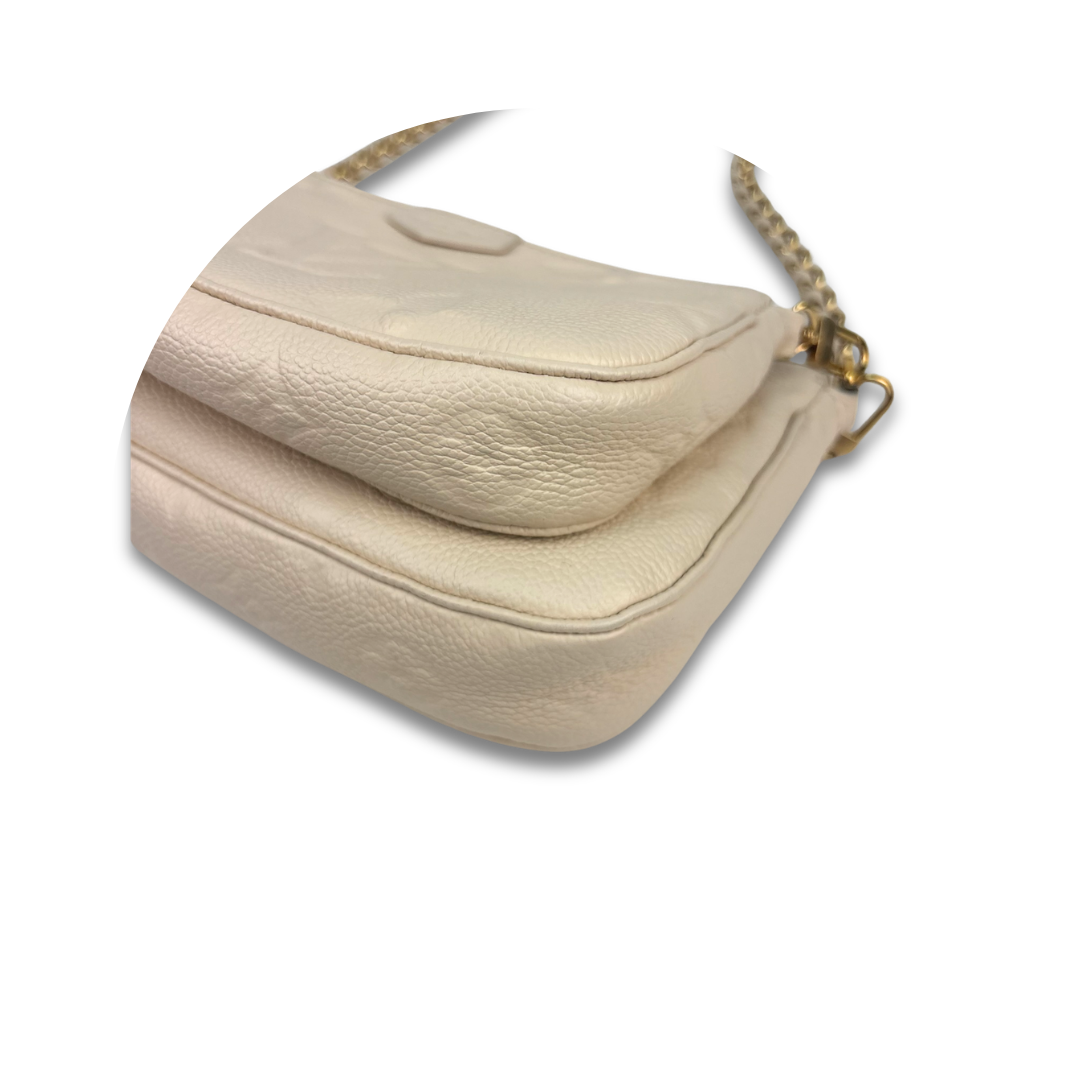 Louis Vuitton Cream Empreinte Multi Pochette Accessoires