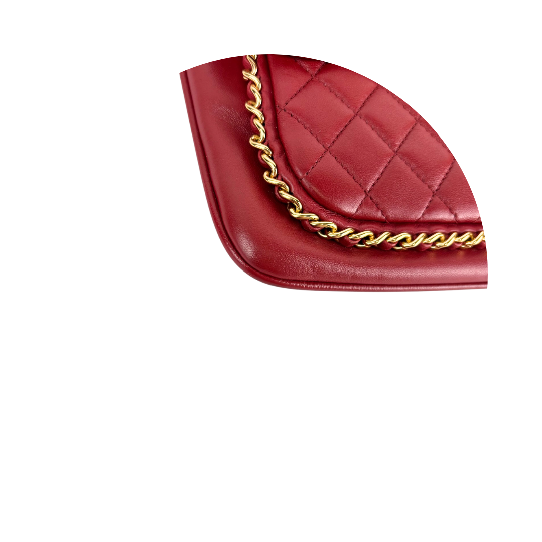 Chanel Red Unchained Single Flap Bag