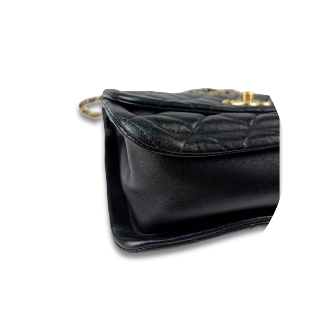 Chanel Button On Top Flap Bag