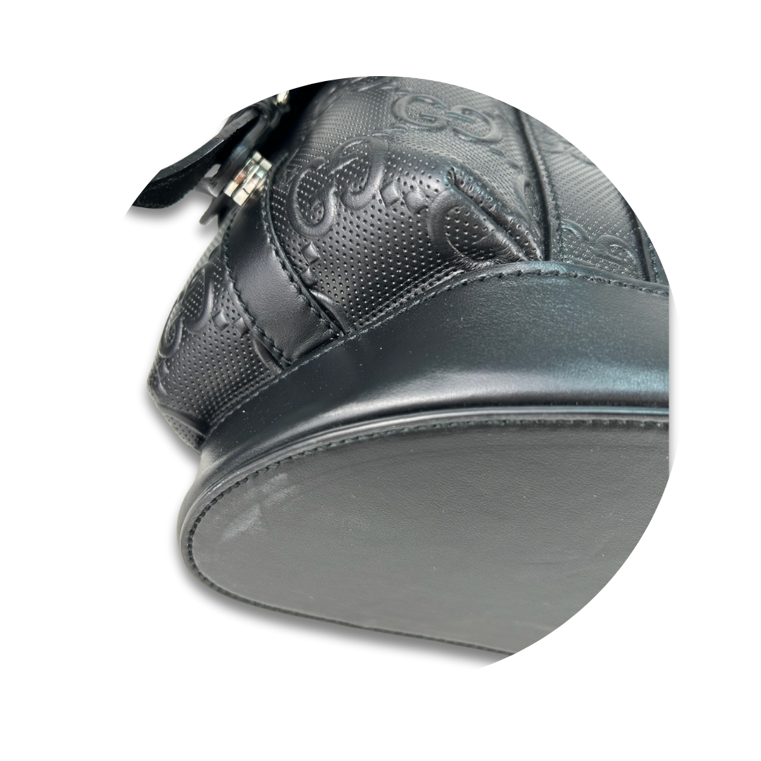 Gucci Black GG Embossed Backpack