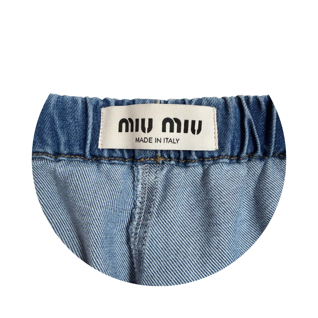 Miu Miu Chambray Top and Shorts Set