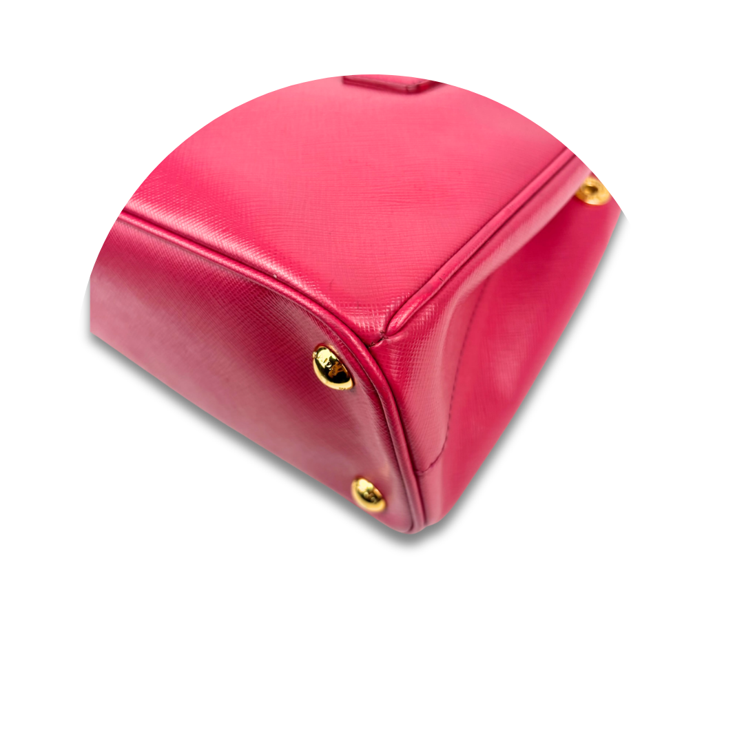 Prada Mini Hot Pink Double Zip Galleria
