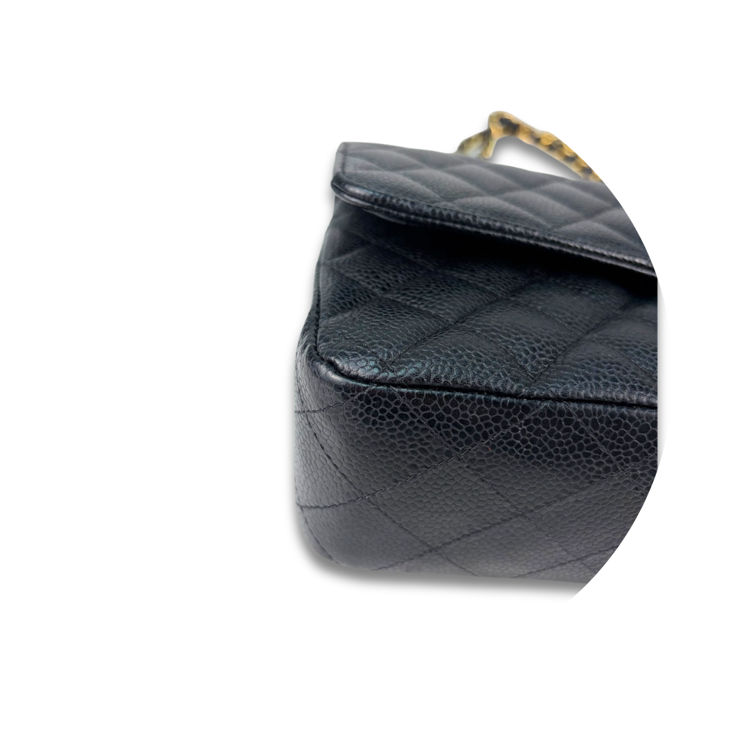 Chanel Black Caviar Medium Double Flap
