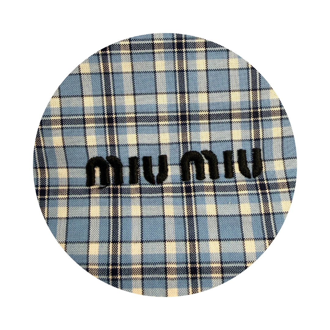Miu Miu Plaid Polo and Boxer Set
